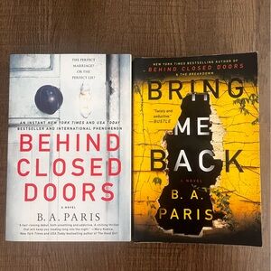 B.A Paris Book Bundle Set Of 2, Behind Closed Doors & Bring Me Back